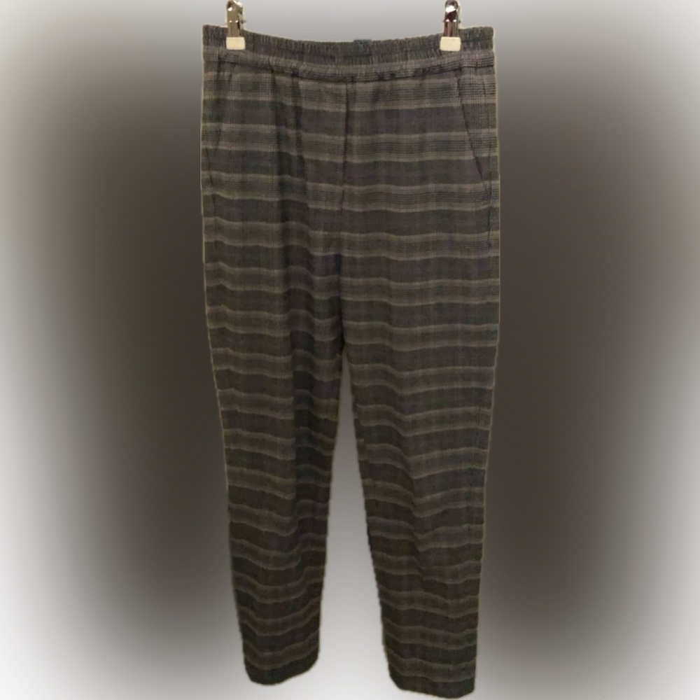 Sunday Best High-Waisted Pull-On Plaid Pants